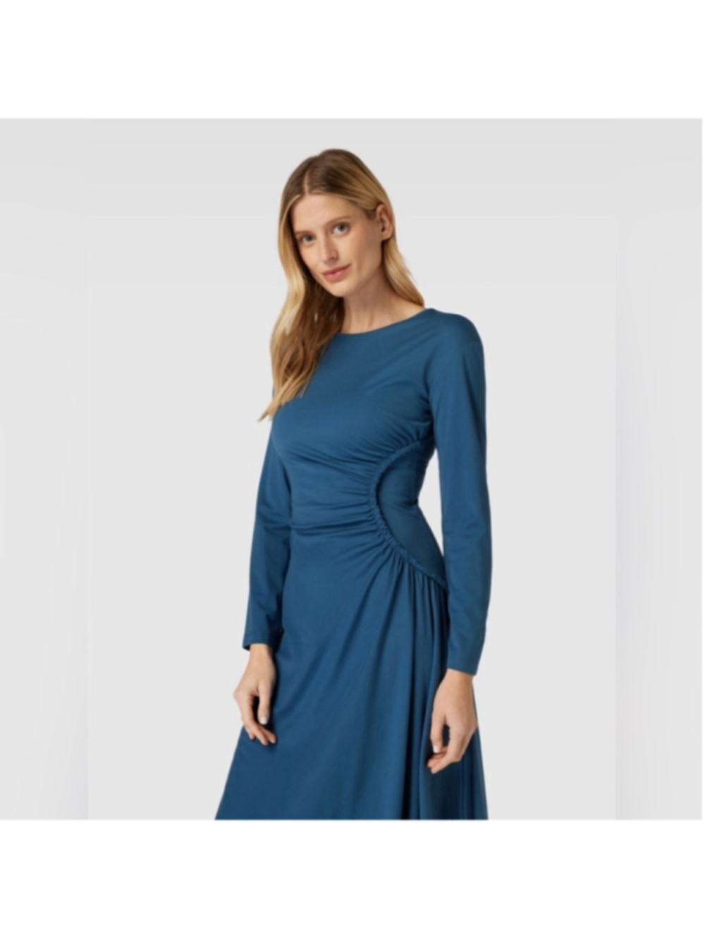 Weekend Max Mara Romania Stretch-Jersey Midi Dress flattering modest sz Lg NWT